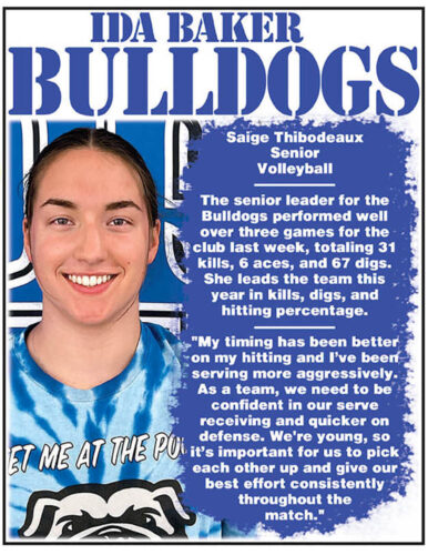Ida Baker graduate Thibodeaux a member of Kutztown University women’s volleyball team